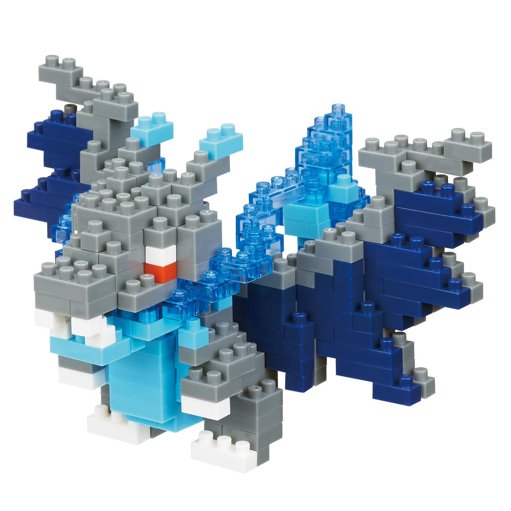 Nanoblock Pokemon Mega Charizard X palm-size display ideal for desk or shelf