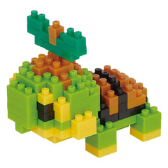 Nanoblock Pokémon Turtwig assembled figure, front view, display-ready.