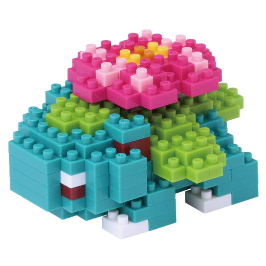 Nanoblock Venusaur figure close-up for display and collection
