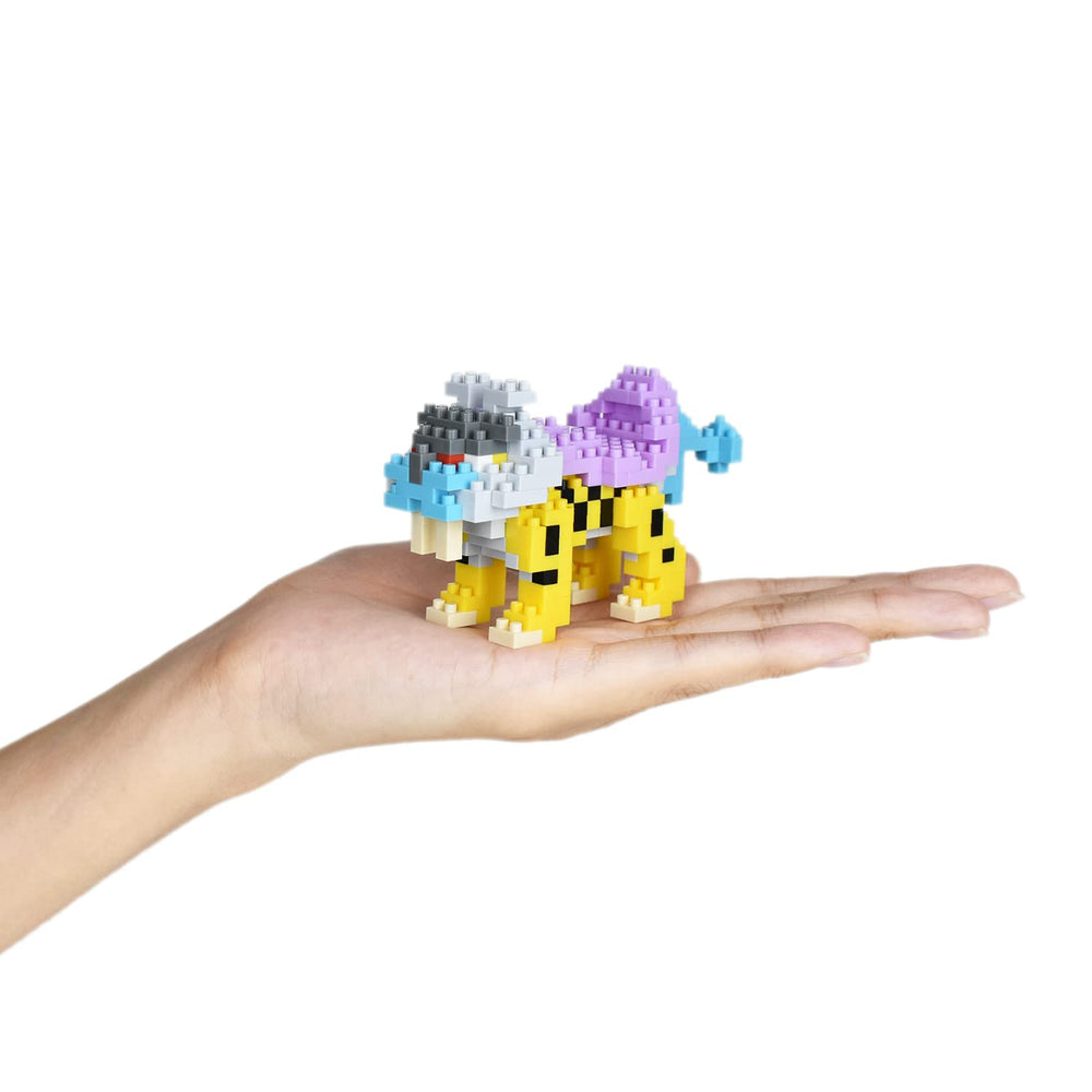 Nanoblock Raikou dynamic pose suitable for shelf display.