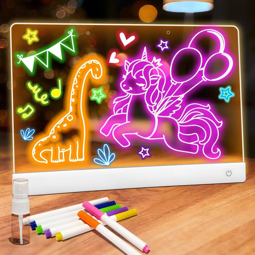 NanoMin rechargeable LED drawing board with 11 colors for vibrant notes and doodles