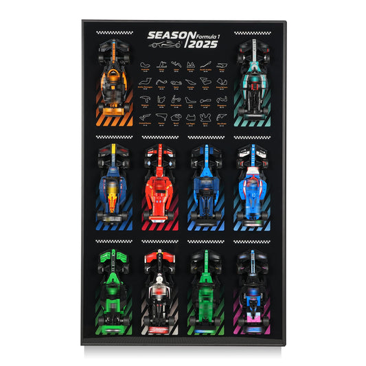 NAOCARD wallboard for Lego Speed Champions mounted display enhances room aesthetics.