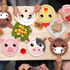 Naozinebi barnyard plates set elevating party presentation