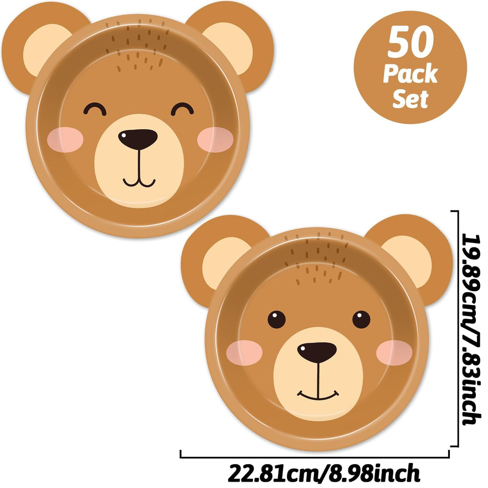 Naozinebi bear shaped dinnerware creates a cute focal point while simplifying party cleanup.