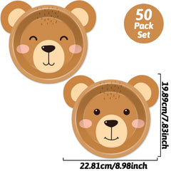 Naozinebi bear shaped dinnerware creates a cute focal point while simplifying party cleanup.