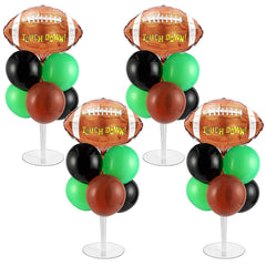 Naozinebi football balloon stand kit creates eye-catching table centerpieces for games and parties.