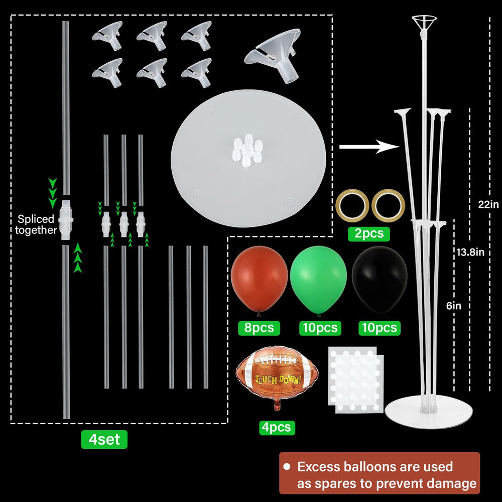 Naozinebi football foil balloon elevates party decor with dynamic centerpiece.