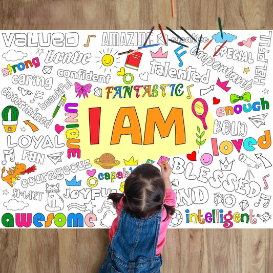 Naozinebi giant coloring poster decor for classrooms and homes