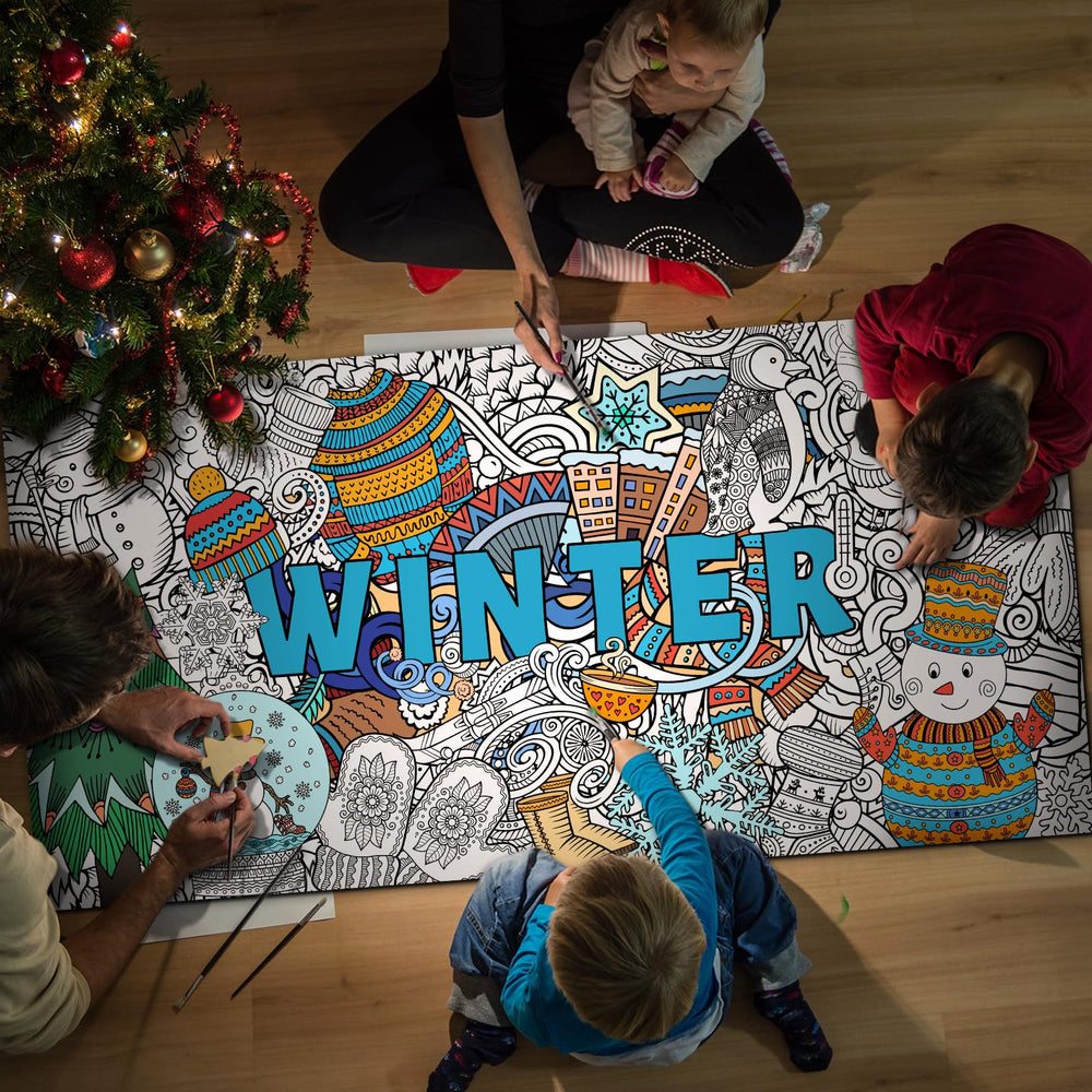 Naozinebi large poster invites shared coloring across generations.