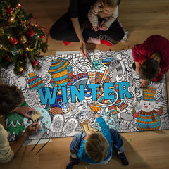 Naozinebi large poster invites shared coloring across generations.