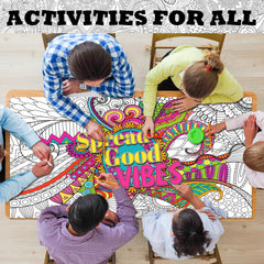 Naozinebi poster suitable for adults, teens, and kids to color together.