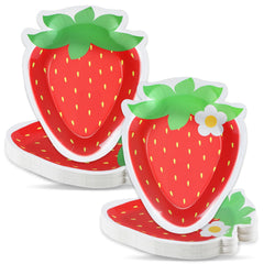 Naozinebi strawberry party plates 50-count set for easy cleanup and festive tables.