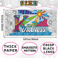Naozinebi thick paper poster provides a durable, non-toxic coloring experience.