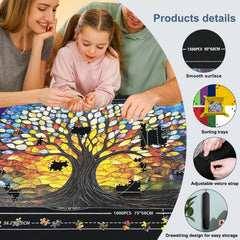 Napzy Puzzle Mat Rollup large puzzle area in a spacious workspace