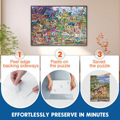 Nariolar gridlines guide precise cutting and pasting of puzzles.