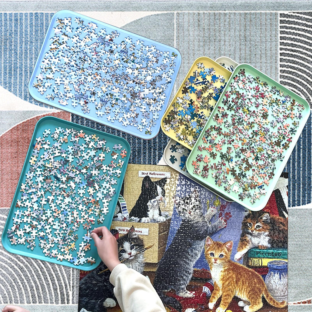 Nariolar eco-friendly trays are safe for puzzles.