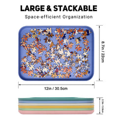 Nariolar puzzle trays hold up to 2000 pieces across six color sections