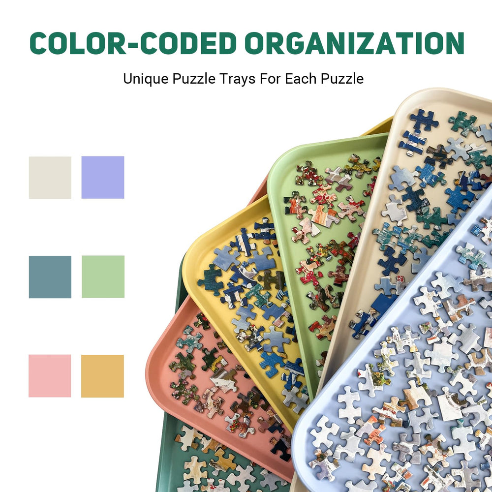 Nariolar six-color trays streamline color- or shape-based sorting.