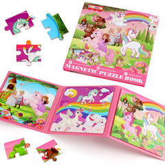 NASHRIO unicorn-princess 20pc magnetic puzzle for imaginative play and vibrant scenes.
