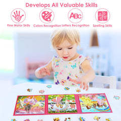 NASHRIO Princess Magnetic Puzzles include rounded edges to enhance safety during exploration.