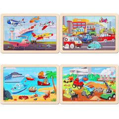 NASHRIO wooden transportation puzzle ship supports shape recognition through engaging play