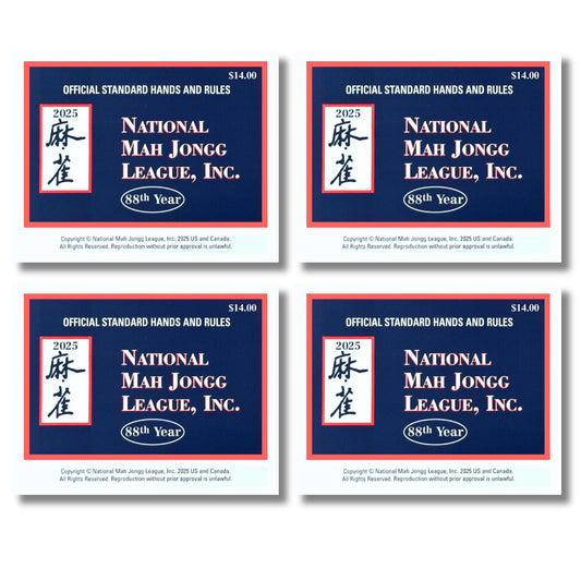 National Mah Jongg League 2025 cards front view for quick in-game reference