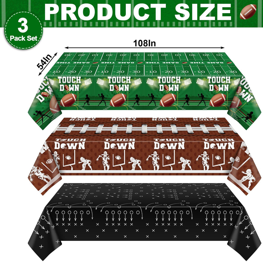 NatNarr football tablecloth design B creates a festive look that protects your surface