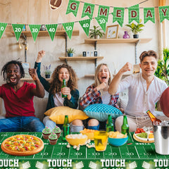 NatNarr football tablecloth pack of three ready for party cleanup