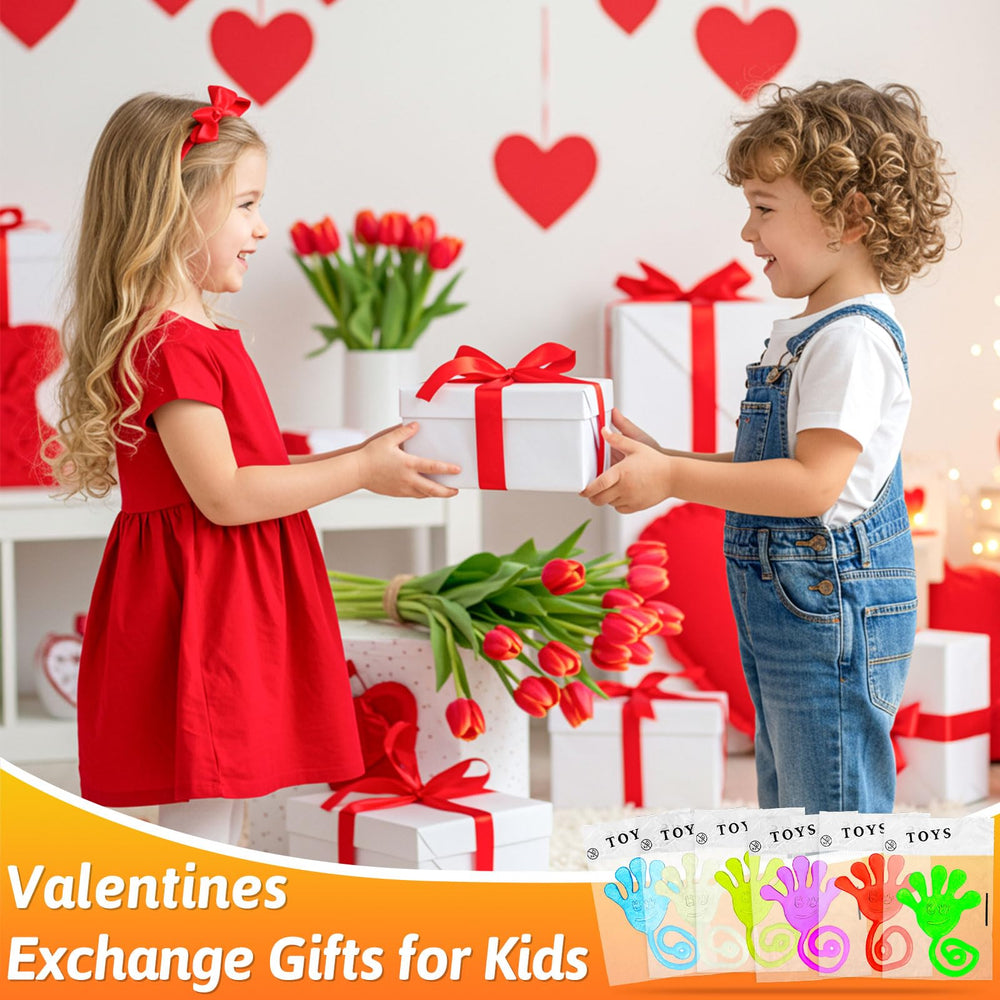 NatNarr glow sticky hands packaging with individually wrapped sets for gifting.