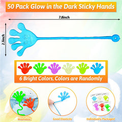 NatNarr glow sticky hands used as party favors at Easter or birthday events.