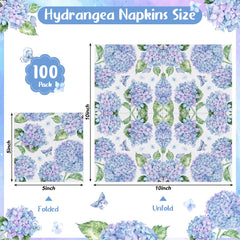 NatNarr Hydrangea napkins featuring watercolor design adds spring charm and versatile serving accents.