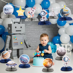 NatNarr space honeycomb rocket centerpiece adds dynamic flair to celebrations