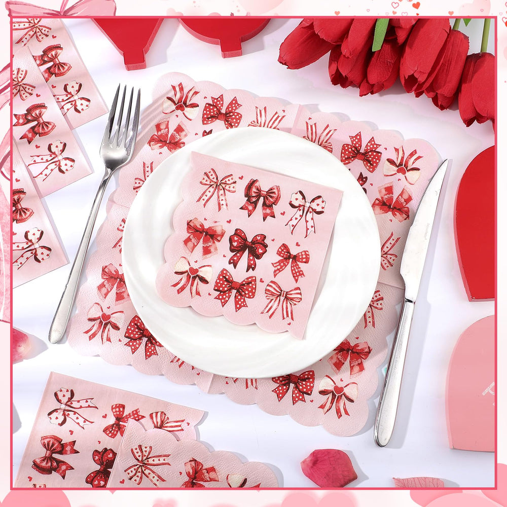 NatNarr valentines napkins double-layer soft-touch feel premium and absorb spills.