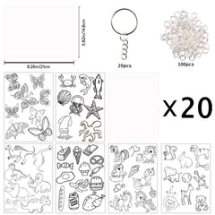 Natonhi Shrinky Dink keychain accessories for durable, personalized charms