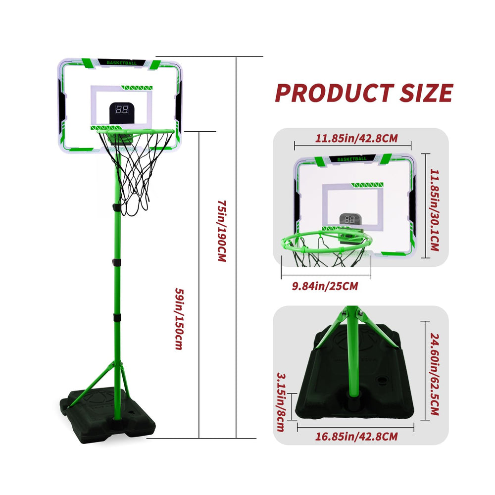 Nattork Basketball Hoop battery compartment requires 3 AAA batteries.