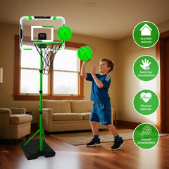 Nattork Kids Basketball Hoop supports indoor and outdoor use with portable setup.