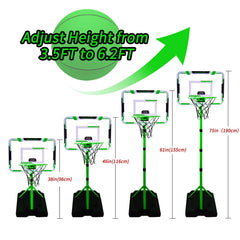 Nattork Kids Basketball Hoop scoreboard enhances friendly competition and score tracking.