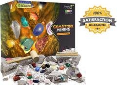 Nature Gear Gemstone Dig Kit kid digging action sparks curiosity and play.