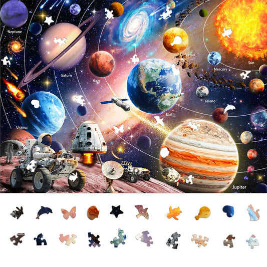 Naturelish glow astronaut puzzle glows in the dark for immersive night puzzling.