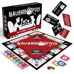 Naughtyopoly by Naughty Tower box front, ideal for date nights and playful evenings.