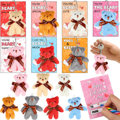 NAWITDA 28-pack valentines bears plush toys for classroom gifting