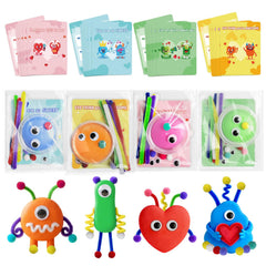 NAXYAN valentines clay kit packaging featuring a complete classroom gift set for kids