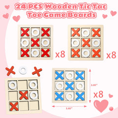 NAXYAN wooden tic tac toe pieces for durable play.