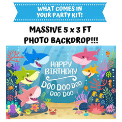 NBC Customs Shark balloons add festive color and easy decorating for the event.