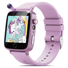NBKLS Kids Smart Watch front display shows a colorful interface for learning and play.