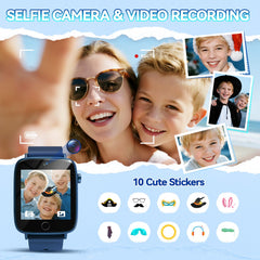 NBKLS Kids Smart Watch touch screen close-up with clear color display