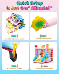 NBSPORT Candy Bounce House candy-themed arches and 3D decorations