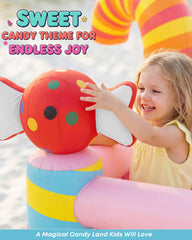 NBSPORT Candy Bounce House blower and quick setup in minutes