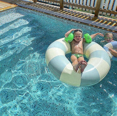 N/C inflatable pool ring for adults and kids, durable PVC.