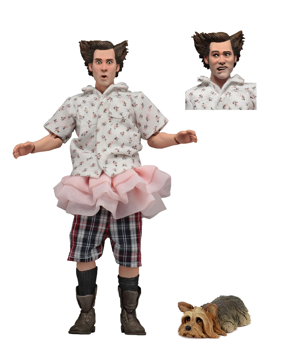 NECA Ace Ventura window box packaging preserves collectible presentation.
